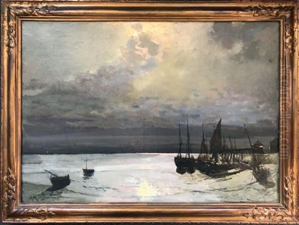 Marine Au Crepuscule Oil Painting by Albert Matignon