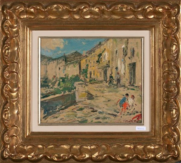 Calle De Teia Oil Painting by Segundo Matilla Marina