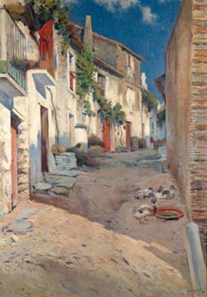 Calle Del Tro Oil Painting by Segundo Matilla Marina