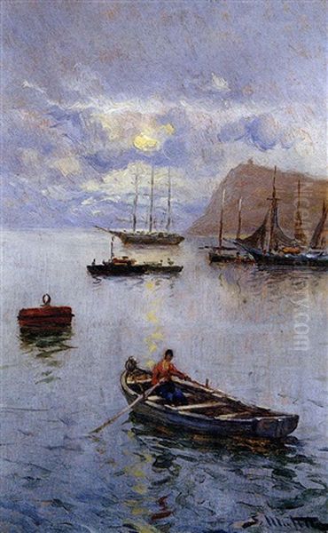 Marina Oil Painting by Segundo Matilla Marina