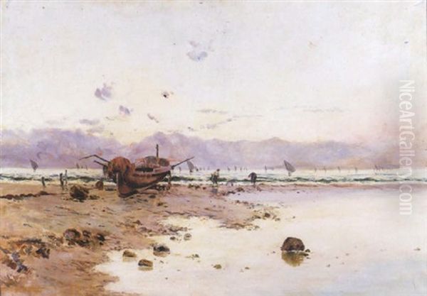 Marina Oil Painting by Segundo Matilla Marina