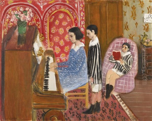 La Lecon De Piano Oil Painting by Henri Matisse