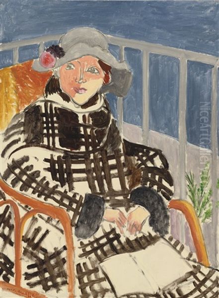 Mlle. Matisse En Manteau Ecossais Oil Painting by Henri Matisse