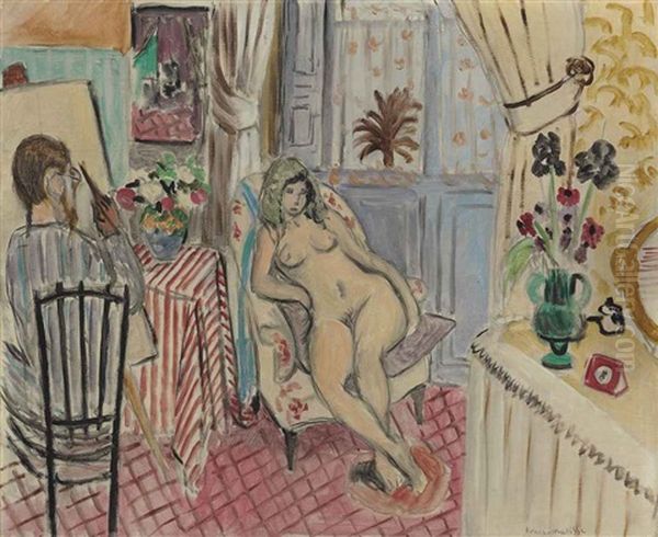 L'artiste Et Le Modele Nu Oil Painting by Henri Matisse