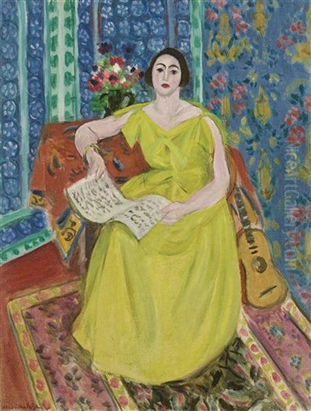 La Femme En Jaune Oil Painting by Henri Matisse