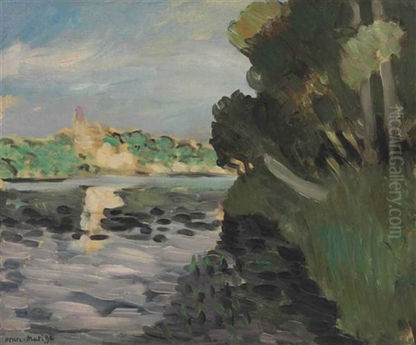 Bords De La Seine A Vetheuil Oil Painting by Henri Matisse