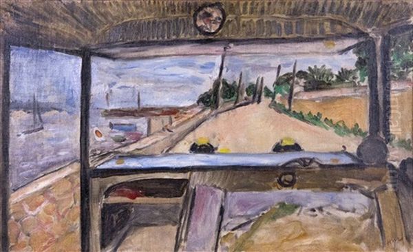 Antibes, Paysage Vu De L'interieur D'une Automobile Oil Painting by Henri Matisse