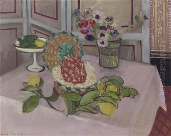 Nature Morte - Ananas, Citrons Oil Painting by Henri Matisse