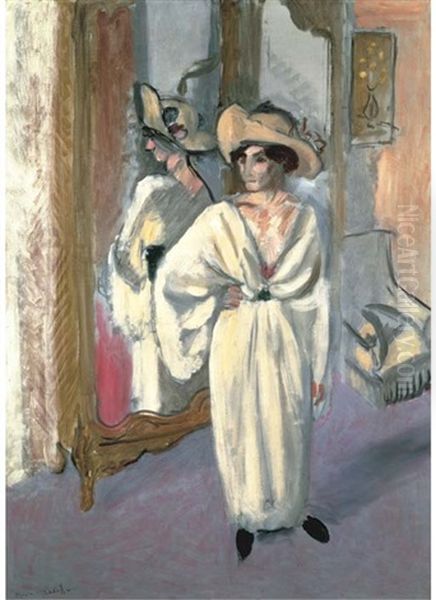 Femme Debout En Blanc Oil Painting by Henri Matisse