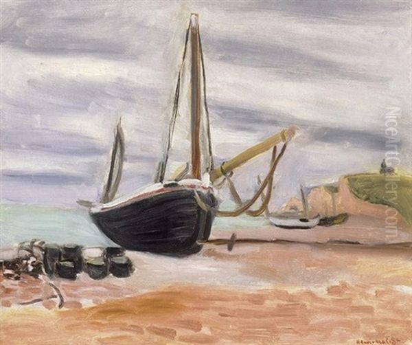 Bateau A Etretat Oil Painting by Henri Matisse