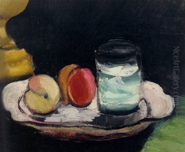 Nature Morte, Peches Et Verre Oil Painting by Henri Matisse