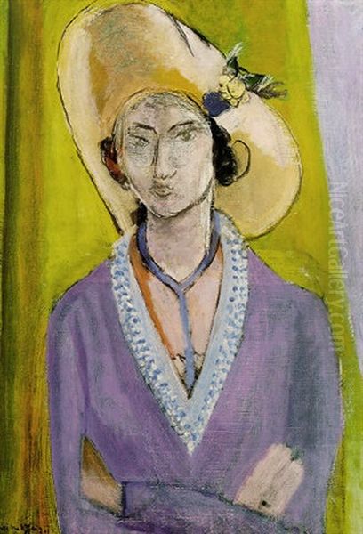 Le Chapeau Jaune Oil Painting by Henri Matisse