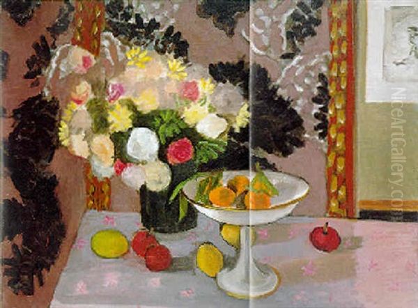 Nature Morte, Bouquet Et Compotier Oil Painting by Henri Matisse