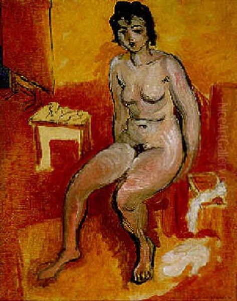 Nu Assis Dans L'atelier Oil Painting by Henri Matisse