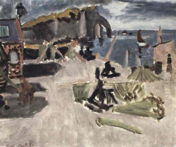 La Falaise D'avel Et Le Cabanon, Etretat Oil Painting by Henri Matisse