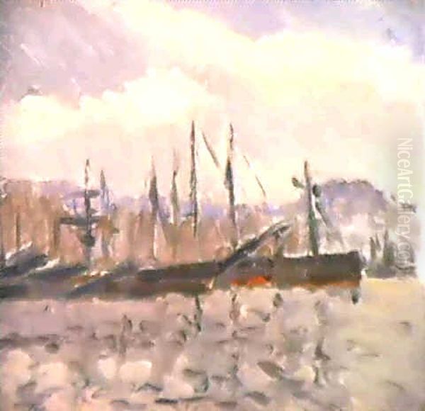 Les Bateaux De Peche, Cherbourg Oil Painting by Henri Matisse