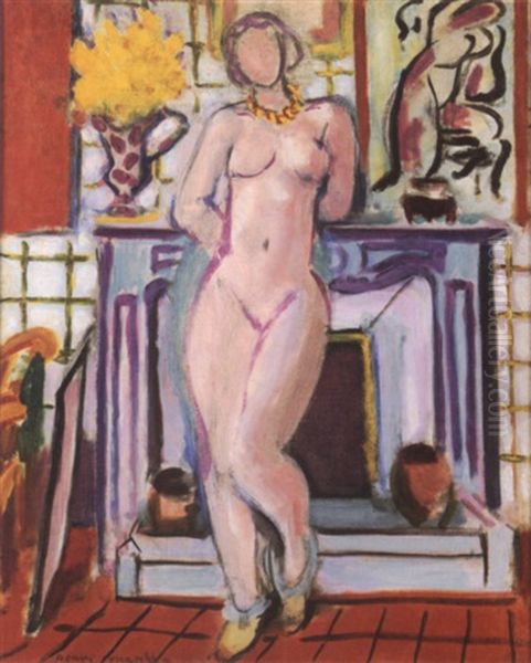 Nu Debout Devant La Cheminee Oil Painting by Henri Matisse