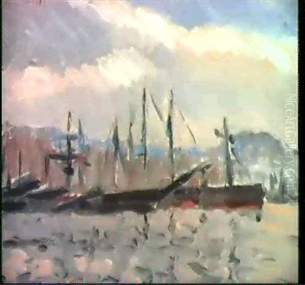 Port De Marseille, Les Bateaux De Peche Oil Painting by Henri Matisse