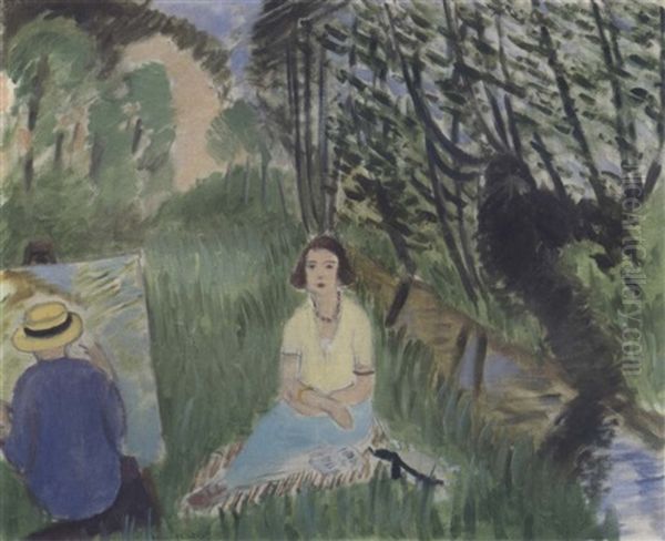 Seance Au Bord Du Ruisseau Oil Painting by Henri Matisse