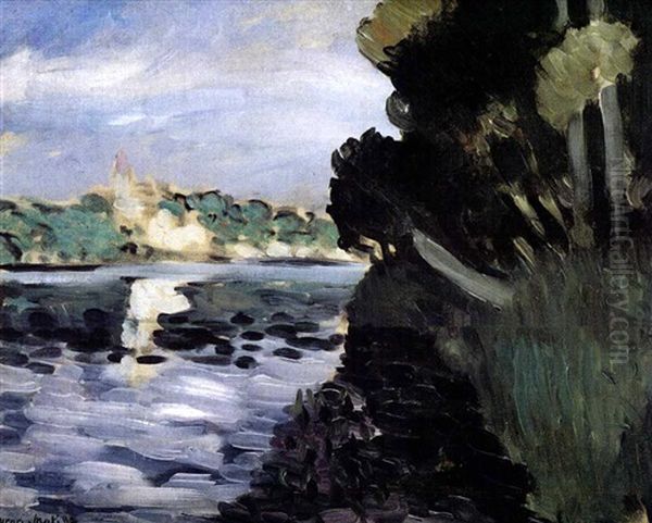 Bords De La Seine A Vetheuil Oil Painting by Henri Matisse