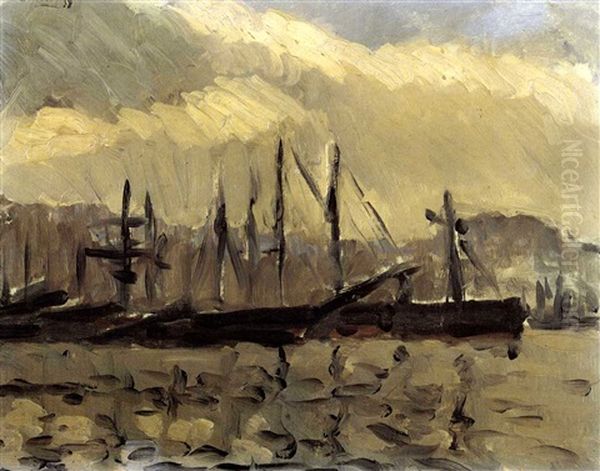 Bateaux Au Port Oil Painting by Henri Matisse