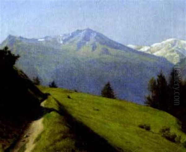 Landschaft Oil Painting by Franz Von Matsch