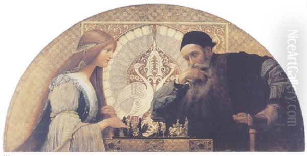 Leonardo Da Vinci Playing Chess With His Muse by Franz Von Matsch