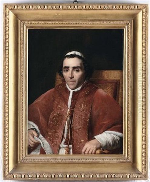 Ritratto Di Pio Vii Oil Painting by Teodoro Matteini