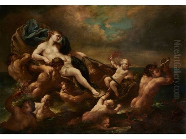 Triumph Der Galatea Oil Painting by Paolo de Matteis