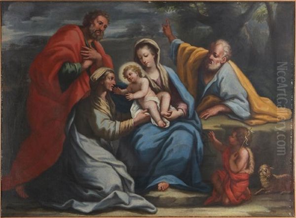 Sacra Famiglia Oil Painting by Paolo de Matteis