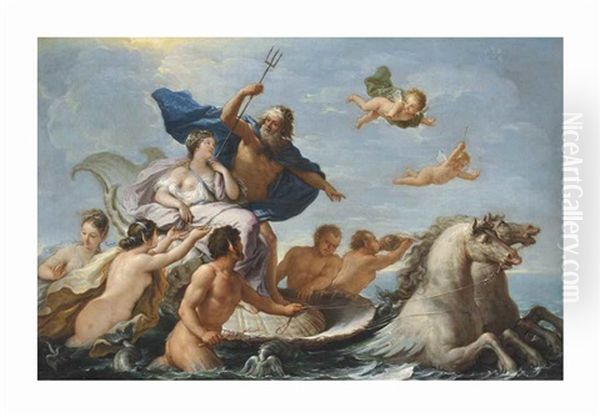 The Triumph Of Neptune And Amphitrite Oil Painting by Paolo de Matteis