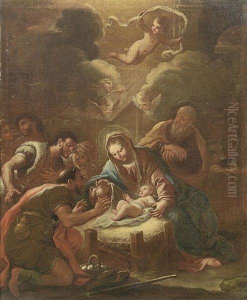 The Adoration Of The Shepherds Oil Painting by Paolo de Matteis