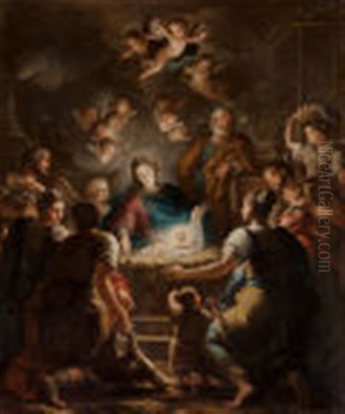 The Adoration Of The Shepherds Oil Painting by Paolo de Matteis