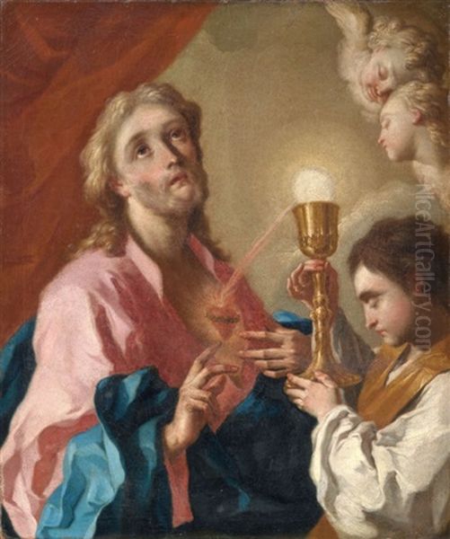 Sacro Cuore Di Gesu Oil Painting by Paolo de Matteis