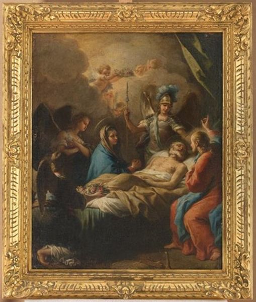 La Mort De Saint Joseph Oil Painting by Paolo de Matteis