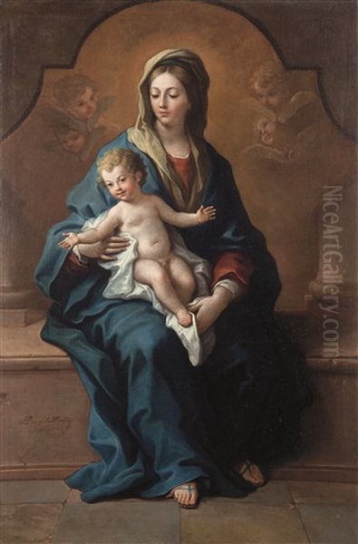 Madonna Col Bambino Oil Painting by Paolo de Matteis