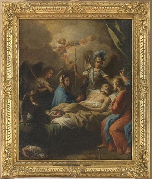 La Mort De Saint Joseph Oil Painting by Paolo de Matteis