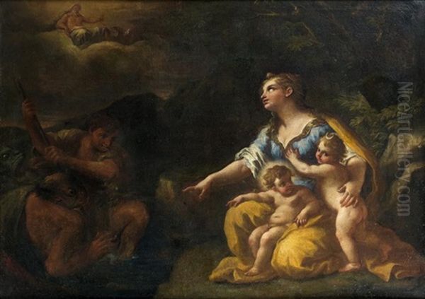 Latone Et Les Paysans De Lycie Changes En Grenouilles Oil Painting by Paolo de Matteis