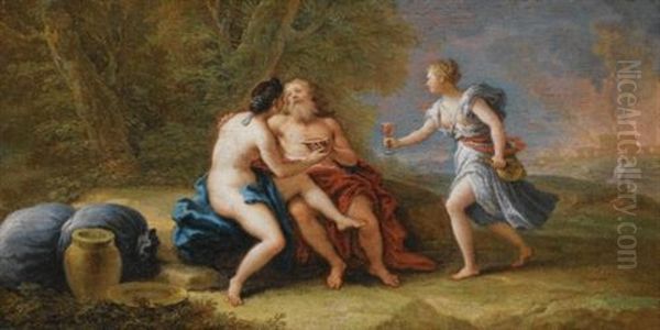 Lot And His Daughters Oil Painting by Paolo de Matteis