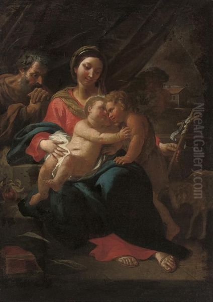 The Rest On The Flight Into Egypt Oil Painting by Niccolo Berrettoni