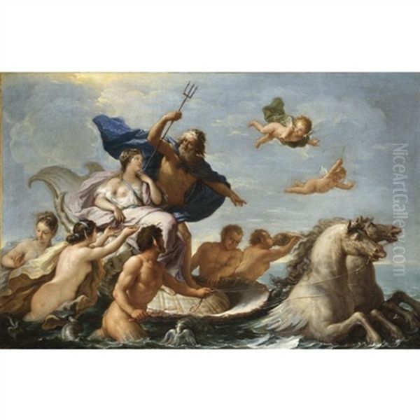 Trionfo Di Nettuno E Anfitrite Oil Painting by Paolo de Matteis