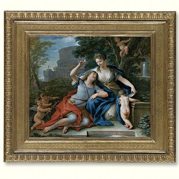 Rinaldo And Armida Oil Painting by Paolo de Matteis