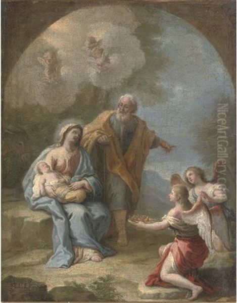 The Rest On The Flight Into Egypt Oil Painting by Paolo de Matteis