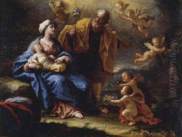 The Holy Family Oil Painting by Paolo de Matteis