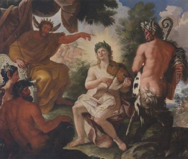 La Sfida Di Apollo E Marsia Oil Painting by Paolo de Matteis