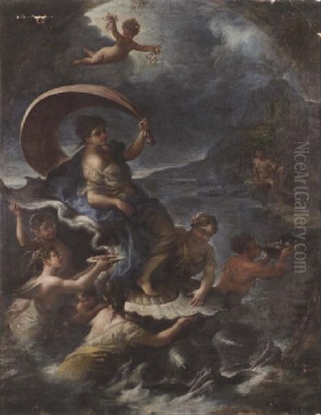 The Triumph Of Galatea Oil Painting by Paolo de Matteis