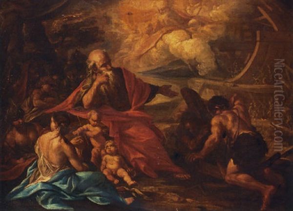 God Instructing Noah Oil Painting by Paolo de Matteis