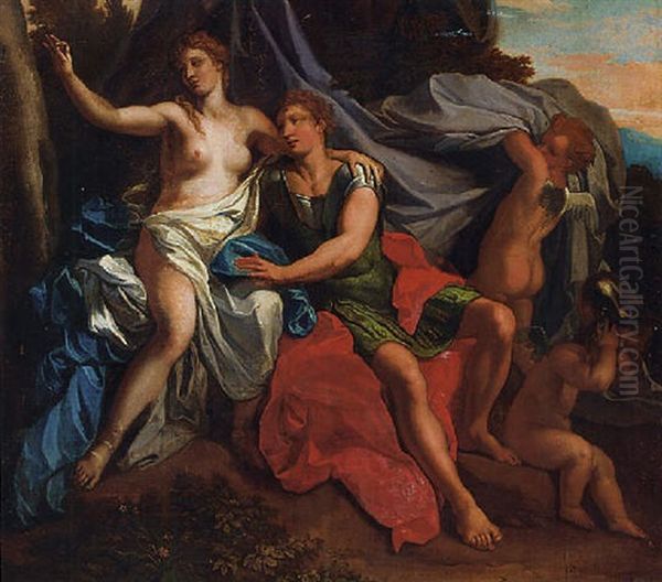 Angelica And Medoro Oil Painting by Paolo de Matteis