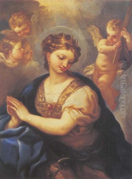 Saint Catherine Of Alexandria Oil Painting by Paolo de Matteis