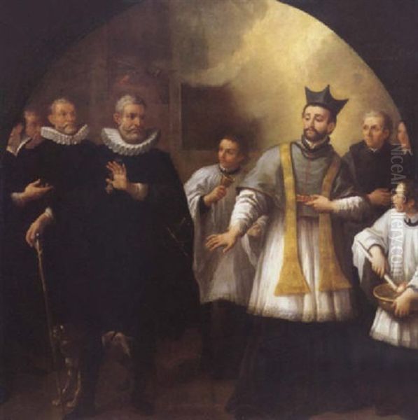 San Francisco De Javier Exorciza A Un Caballero Oil Painting by Paolo de Matteis